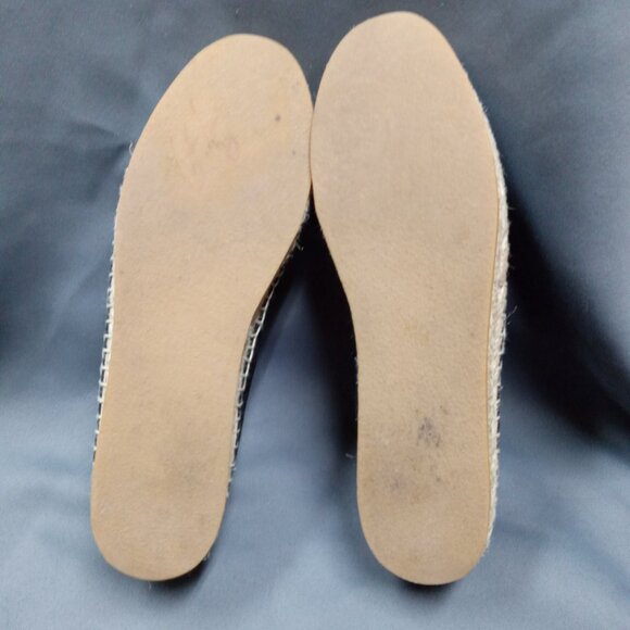 Salvatore Ferragamo Black Canvas Espadrille Ballet Flats LOGO Bow US 9M Spain - Picture 12 of 12